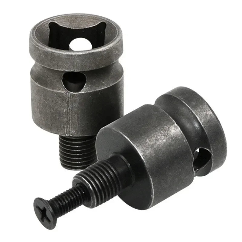 1/2 3/8 Electric Wrench Adapter Drill Chuck Joint Hex Shank Socket Internal Thread Connector Electric Air Hammer Tool Accessory