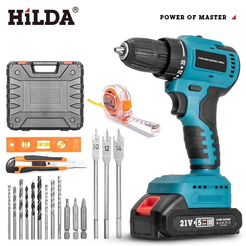 Professional Nail Drill Machine Wireless Wireless Electric Screwdriver Hand Tools Kit Set Charging Driller Hardware Products