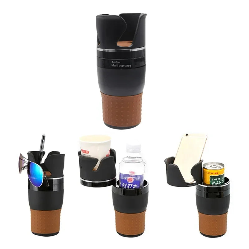 Multifunctional Car Water Bottle Holder Universal Car Drink Holder Rotatable Water Cup Holder Cell Phone Sunglasses Organizer