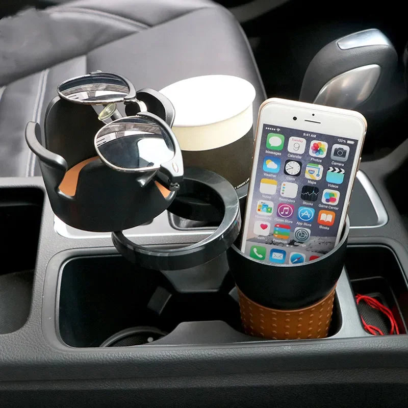 Multifunctional Car Water Bottle Holder Universal Car Drink Holder Rotatable Water Cup Holder Cell Phone Sunglasses Organizer