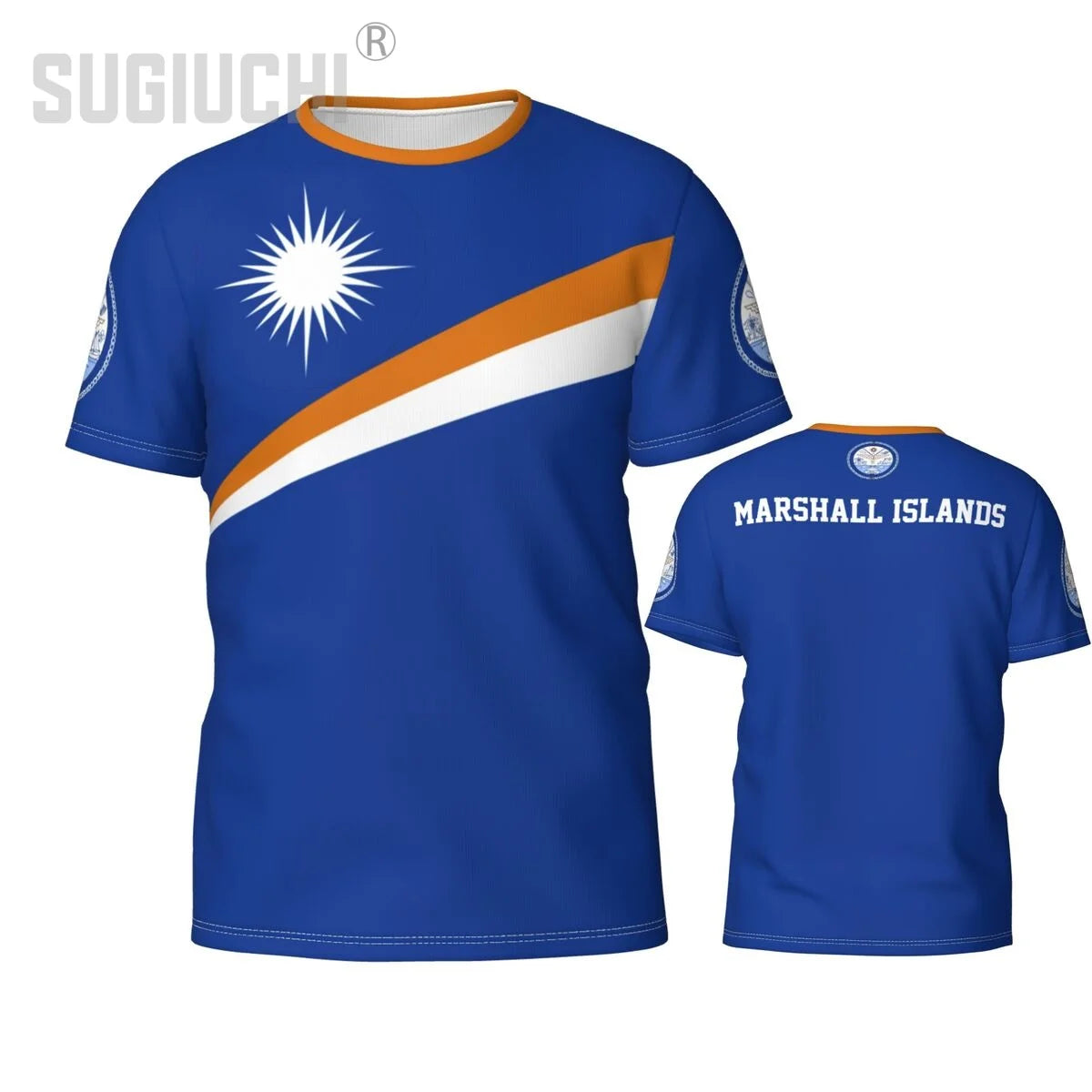 Custom Name Number Marshall Islands Flag Emblem 3D T-shirts For Men Women Tees jersey team Soccer Football Fans Gift T shirt