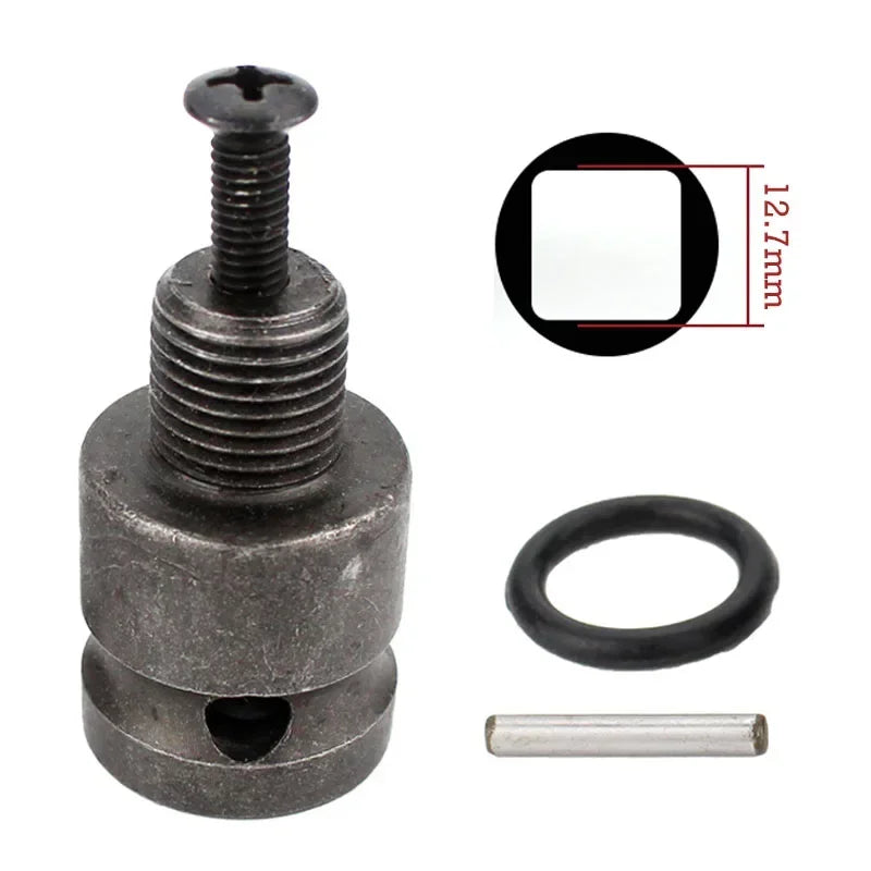 1/2 3/8 Electric Wrench Adapter Drill Chuck Joint Hex Shank Socket Internal Thread Connector Electric Air Hammer Tool Accessory