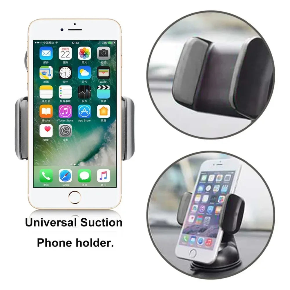 Universal Car Phone Holder Dashboard Windshield Suction Car Phone Mount CellPhone Stand Support For iPhone For Samsung Xiaomi