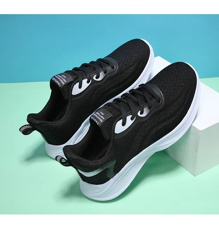 Shoes for Women Black Mesh Breathable Lace Up Sneakers Running Athletic Pink Sports Woman Footwear Y2k Fashion Shoe 2023 Trends